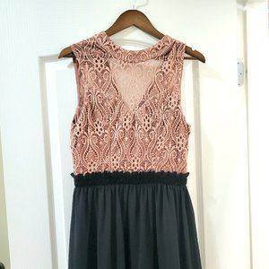 Blush and Black Dress